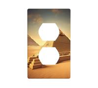 Duplex Device Receptacle Egyptian Pyramid in Desert Print Wall Plate Switch Plate Electrical Outlet Cover
