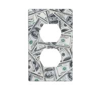 Duplex Device Receptacle Funny Dollar Money Print Wall Plate Switch Plate Electrical Outlet Cover