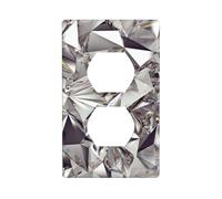 Duplex Device Receptacle Glitter Abstract Diamond Crystal Pattern Print Wall Plate Switch Plate Electrical Outlet Cover