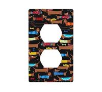 Duplex Device Receptacle I Love My Dog Dachshunds Print Wall Plate Switch Plate Electrical Outlet Cover