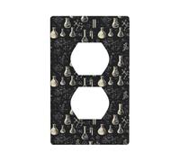 Duplex Receptacle Outlet Covers, 1-Gang Standard Size Wall Plates, Science Lab Doodle Pattern A Print Outlet Covers Wall Plate, Electrical Outlet Cover Decorative
