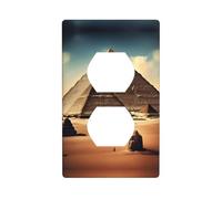 Duplex Socket Decorative Wall Plate Dreaming of The Pyramids of Khufu Prints Home Accessories Flexible Heat Resistant Practical for Residential Use