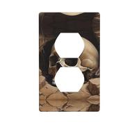 Duplex Socket Decorative Wall Plate Electrical Receptacle Light Switch Quality Faceplate Switchplate for Home Decor 4.5 X 2.76 in Skull in The Pit Printed