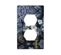 Duplex Socket Decorative Wall Plate Electrical Receptacle Light Switch Quality Faceplate Switchplate for Home Decor 4.5 X 2.76 in Small Flowers in The Cracks of Rocks Printed