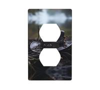 Duplex Socket Decorative Wall Plate Electrical Receptacle Light Switch Quality Faceplate Switchplate for Home Decor 4.5 X 2.76 in Pirate hat in The Wilderness Printed