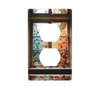 Duplex Socket Decorative Wall Plate Electrical Receptacle Light Switch Quality Faceplate Switchplate for Home Decor 4.5 X 2.76 in Thousand Paper Cranes on The Window Printed