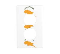 Duplex Socket Decorative Wall Plate Flag of Cyprus Prints Home Accessories Flexible Heat Resistant Practical for Residential Use