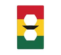 Duplex Socket Decorative Wall Plate Flag of Ghana Prints Home Accessories Flexible Heat Resistant Practical for Residential Use
