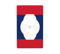 Duplex Socket Decorative Wall Plate Flag of Laos Prints Home Accessories Flexible Heat Resistant Practical for Residential Use