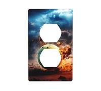 Duplex Socket Decorative Wall Plate Lightning Tennis Prints Home Accessories Flexible Heat Resistant Practical for Residential Use