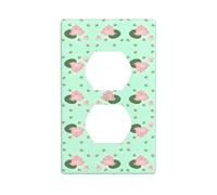 Duplex Socket Decorative Wall Plate Lotus Flowers Waiting to Bloom Prints Home Accessories Flexible Heat Resistant Practical for Residential Use