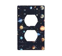 Duplex Socket Decorative Wall Plate The Solar Family Prints Home Accessories Flexible Heat Resistant Practical for Residential Use