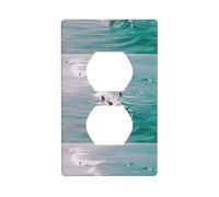 Duplex Socket Decorative Wall Plate WHJDPP Beach Surf Picture Wall Decoration Flexible for Living Room Bedroom Bathroom