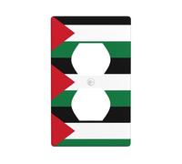 Duplex Socket Decorative Wall Plate WHJDPP Flag of The State of Palestine Picture Wall Decoration Flexible for Living Room Bedroom Bathroom