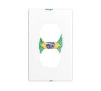 Duplex Socket Decorative Wall Plate YUGTAEE Brazil Printing Wall Decoration Flexible for Living Room Bedroom Bathroom