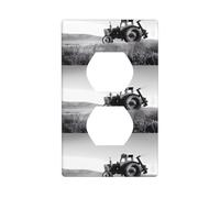 Duplex Socket Decorative Wall Plate YUGTAEE Tractor Agriculture Tranquil Printing Wall Decoration Flexible for Living Room Bedroom Bathroom