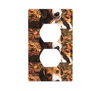 Duplex Socket Decorative Wall Plate YYHHAOFA Cute Dog Pattern Wall Decoration Flexible for Living Room Bedroom Bathroom