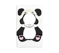Duplex Socket Decorative Wall Plate YYHHAOFA Cute Panda Pattern Wall Decoration Flexible for Living Room Bedroom Bathroom