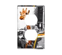 Duplex Socket Decorative Wall Plate YYHHAOFA Giraffe in New York Pattern Wall Decoration Flexible for Living Room Bedroom Bathroom