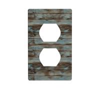 Duplex Socket Decorative Wall Plate YYHHAOFA Rustic Old Barn Wood Pattern Wall Decoration Flexible for Living Room Bedroom Bathroom