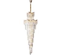 Duplex Villa Large Chandelier Luxury Living Room Crystal lamp Staircase Chandelier loft Flat Lift Empty Floor Between, Pendant Lights,Pendant Light