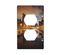 Duplex Wall Plates Receptacle Outlet Covers Standard Size 1-Gang 4.50" x 2.76" Light Switch Cover Plate Unbreakable Polycarbonate Dual Outlet Faceplates Covers