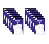 Duplicate Invoice Books Carbon Paper Pack 12 - Invoice Pad Self Employed Small Business - Cash Invoice Book Ruled Paper - 80 Numbered Pages Microperforated Tear-Out Sheets