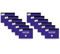 Duplicate Receipt Books Carbon Paper Pack 12 - Invoice Pad Self Employed Small Business - Cash Receipt Book Ruled Paper - 80 Numbered Pages Microperforated Tear-Out Sheets