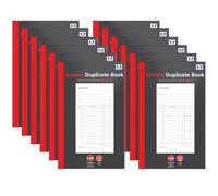 Duplicate Receipt Books Pack 12 Small Business - Invoice Pad Self Employed - Cash Receipt Book Carbon Paper - 80 Numbered Pages Microperforated Tear-Out Sheets