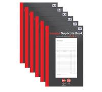 Duplicate Receipt Books Pack 6 Small Business - Invoice Pad Self Employed - Cash Receipt Book Carbon Paper - 80 Numbered Pages Microperforated Tear-Out Sheets