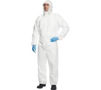 DuPont ProShield 20 Protective Suit with Hood, Category III, Type 5 and 6, White, Size L