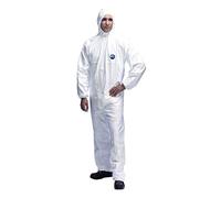 Dupont Tyvek Classic Xpert CHF5 | Liquid Proof Overall Cat 3 | Protective Suit with Hood | Waterproof | Anti-Static/Category III/Chemical Protection Suit made of Tyvek, XXL, White