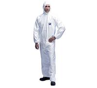 Dupont Tyvek Classic Xpert CHF5 | Liquid Proof Overall Cat 3 | Protective Suit with Hood | Waterproof | Anti-Static/Category III/Chemical Protection Suit made of Tyvek, XXXL, White, 1