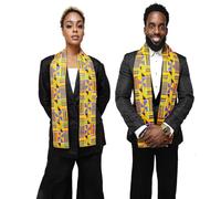 Dupsie's 1pc Kente African Print Graduation Stole, Made in Africa Black History, Festivals, Cultural, HBCU, Graduate, Schools, Blue, One size