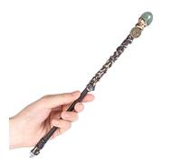 DUQGUHO Gemini Wand Handcrafted Green Aventurine Magic Crystal Wand Witch Fairy Wizard Zodiac Wand Sorcerer Cosplay Accessories Party Stage Costume Wands
