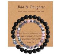 DUQGUHO Mommy and Me Bracelets Mothers Day Gifts for Mom from Daughter Son Matching Mother and Daughter Jewelry Mother Daughter Gift Back to School Bracelet 6/8 mm Mom Birthday Gifts, 8mm&6mm, no