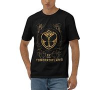 duque Tomorrowland Electronic Dance Festival Men Cotton Sport Vintage T Shirt Tshirts for Men Black XXL