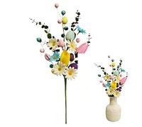 Duqulle 2Pcs Artificial Easter Egg Tree Branches, Easter Vase Filler, E-aster Table Decorations, E-aster Eggs Flower Picks, Spring Home Decorations For Vase Bouquet, Craft, Centerpiece, Party