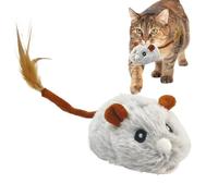 Duqulle Automatic Cat Toy | Rechargeable Plush Mice - Indoor Cat Toys for Boredom with Silent Wheel,for Play Exercise Entertain Training Halloween Birthday Christmas