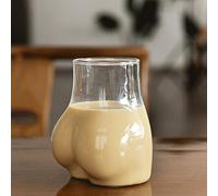 Duqulle Body Shaped Glass Cups,Funny Butt Shape Beer Glasses, Ass Cocktail Glass,Clear Juice Tea Coffee Cup Whiskey Cups Creative Butt Cup for Home Bar,450ml
