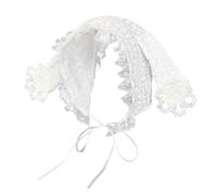 Duqulle Bunny Knit Hat Knitted Colorful Lace Soft Plush Cute Cosplay Caps