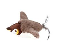 Duqulle Cat Toys, Vivid Chirping, Simulation Bird Interactive Cat Toy Rechargeable Kitten Exercise Toys Touch Activated Flying Flapping Bird with Catnip for Cat