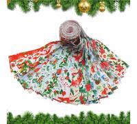 Duqulle Christmas Cotton Fabric | 40 Piece Christmas Fabric for Quilting Strips,Holiday Strips Jelly for Sticker Book Needlework Panels Sewing Winter Party Supplies Creative Crafting Projects