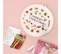 Duqulle Christmas Embroidery Ornaments Kit,Advent Calendar -Stitching Set,24 Days Hand Embroidery Kit,Christmas S-titch Kit Christmas Ornaments for Adults Beginners