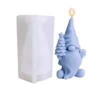 Duqulle Christmas Gnome Silicone Mold, Christmas Candle Mould, Gnome Moulds Silicone,Christmas Dwarf Epoxy Resin Mold, Craft Casting Mould for Soap Candy Candle Gnome Ornament Making