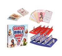 Duqulle Guess Bible Who I Am Board Games For Kids, 24 Holy Bible Characters With Life Story & Verse Cards, Classic Interactive Learning Toys, Bibles Study Supplies For Sunday School, Christian