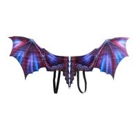 Duqulle Kids Dragon Costume - Halloween Wings | Non-Woven Fabric Cosplay Props for Renaissance Women Adult Girls Animal Theme Party Dress Up Purple