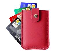 Duqulle Pull-Out Card Holder,Stackable PU Leather Bank Card Holder, Credit Card Holder Wallet,Slim RFID Blocking Card Wallet, Business Card Holders for Men & Women