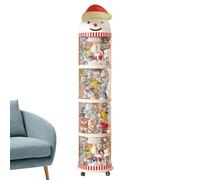 Duqulle Stuffed Animal Storage Tube, Snowman Shaped Transparent Stuffed Toy Storage Tube With Wheels, Cute Soft Toy Organizer Bin Display, Stackable Soft Toys Holder Basket For For Bedroom Nursery