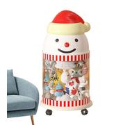 Duqulle Stuffed Animal Storage Tube, Snowman Shaped Transparent Stuffed Toy Storage Tube With Wheels, Cute Soft Toy Organizer Bin Display, Stackable Soft Toys Holder Basket For For Bedroom Nursery